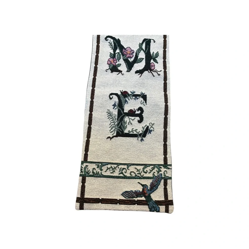 Manual Woodworkers Weavers‎ Welcome Banner Tapestry Wall Hanging Bird Floral
